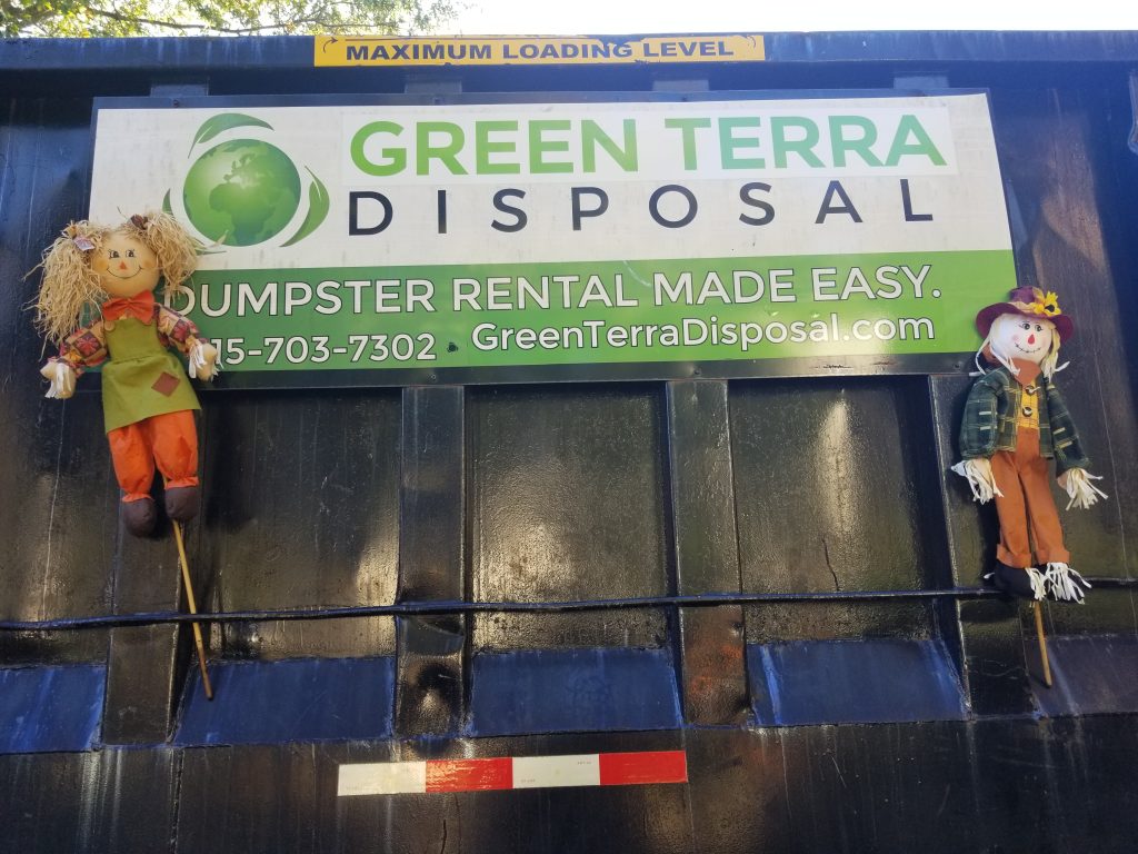 fall yard cleanout dumpster rental